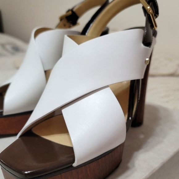 🎉EUC JIMMY CHOO AIX BLOCK HEEL PLATFORM SANDALS WITH BOX DUSTBAG - Picture 5 of 9